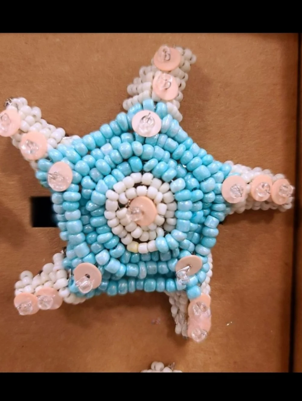 x4 Coastal Collection Starfish Sealife Beaded Napkin Rings Set New